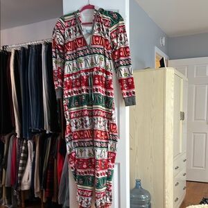 Festive Red and Green Holiday Onesie